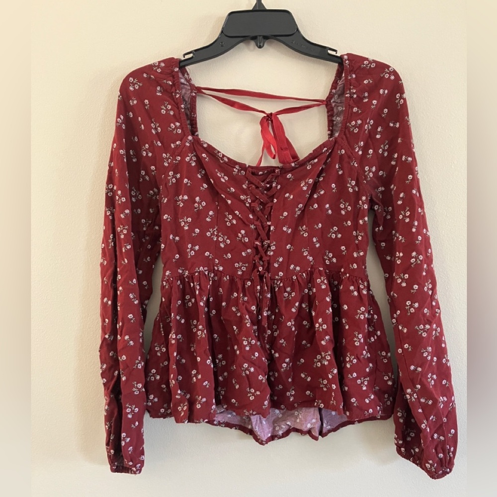 Long sleeve floral blouse - Picture 1 of 4
